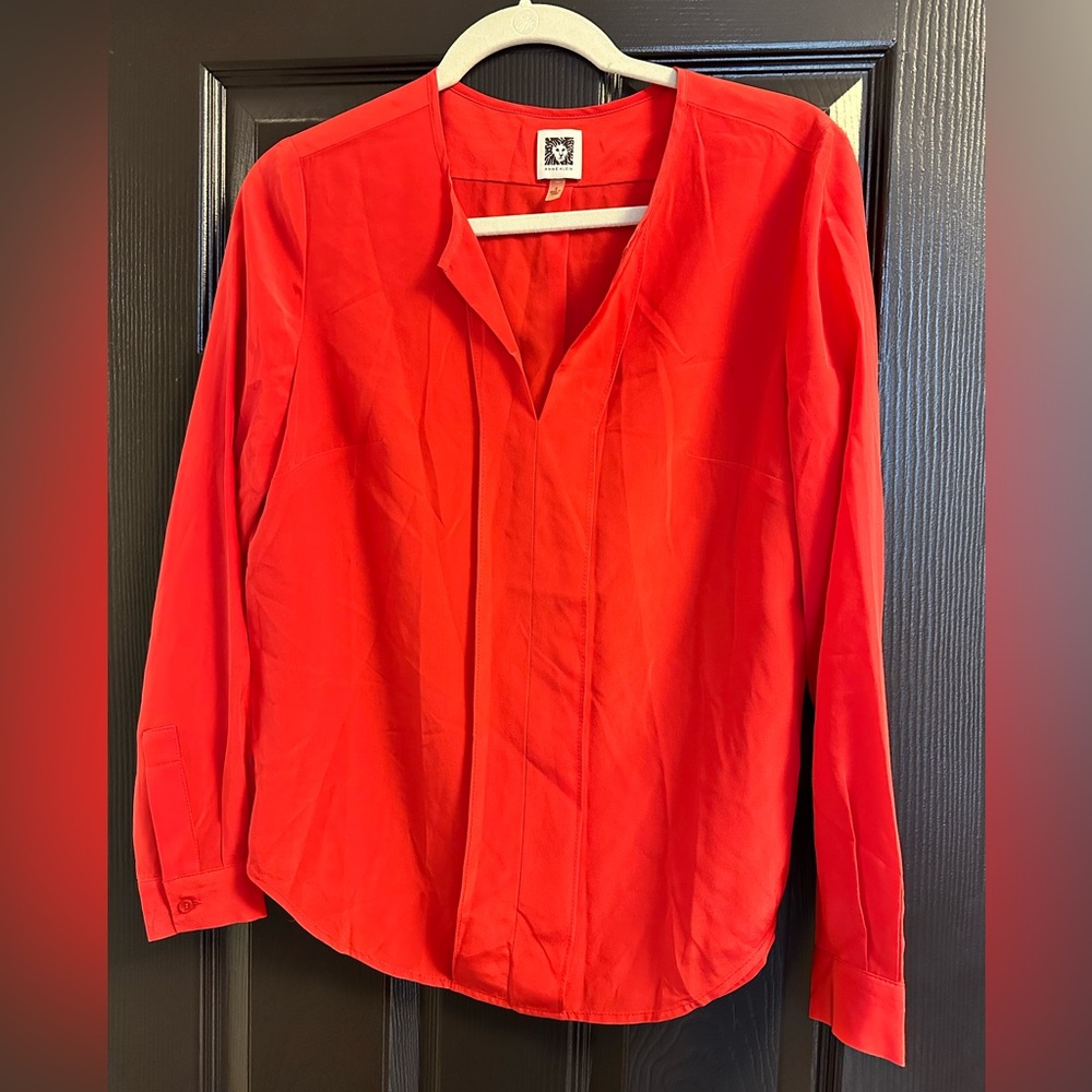 Anne Klein 100% Silk Size 4 Top